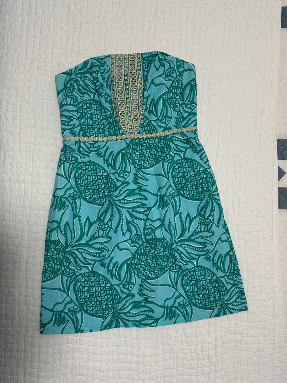 Lilly Pulitzer Toucan Tango strapless dress size 8
